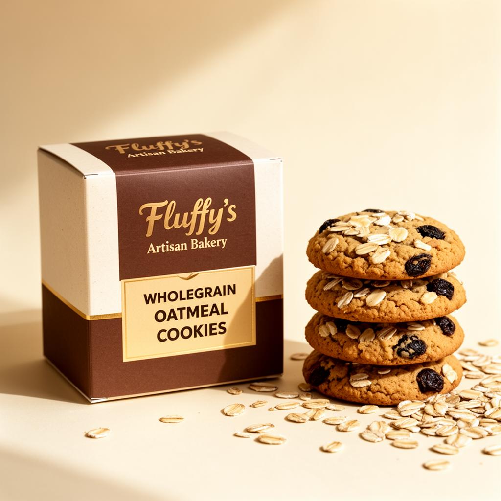 Fluffy's Oatmeal Cookies packaging